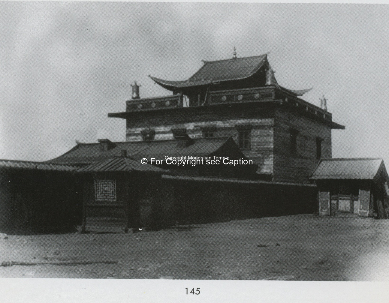 A multi-tiered temple of Ekh dagina aimag (?). Tsültem, N., Mongolian Architecture. Ulaanbaatar 1988